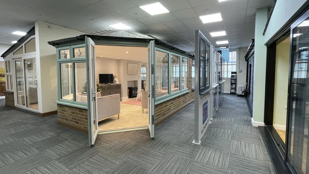 Conservatory and extension styles in the showroom